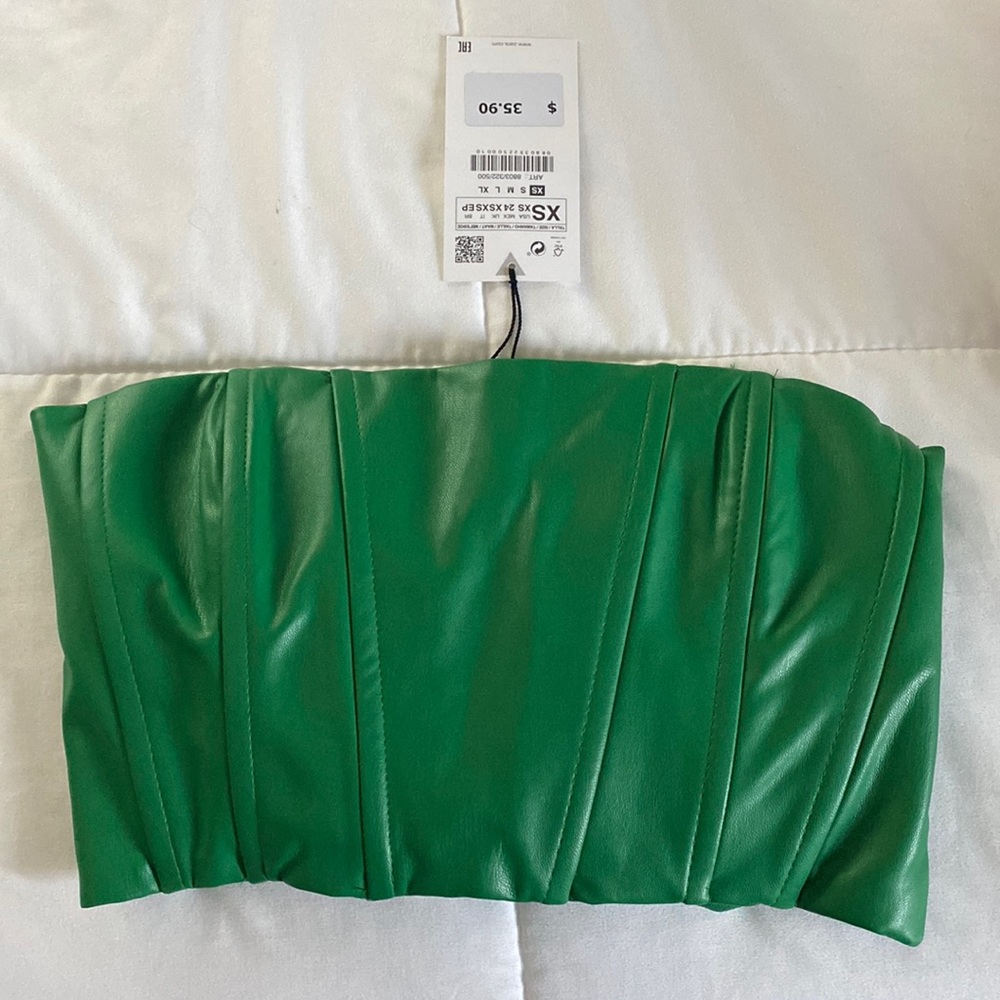 Zara Green Crop Top